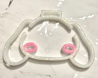 Kawaii Cinna Roll Custom Resin Tsurikawa Glittery JDM Car Handle Ring