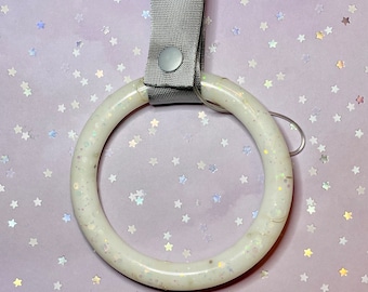 Circle Round Custom Resin Tsurikawa Glittery JDM Car Handle Ring