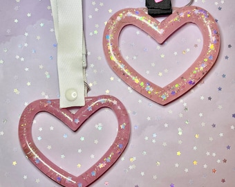 Heart Custom Resin Tsurikawa Glittery JDM Car Handle Ring