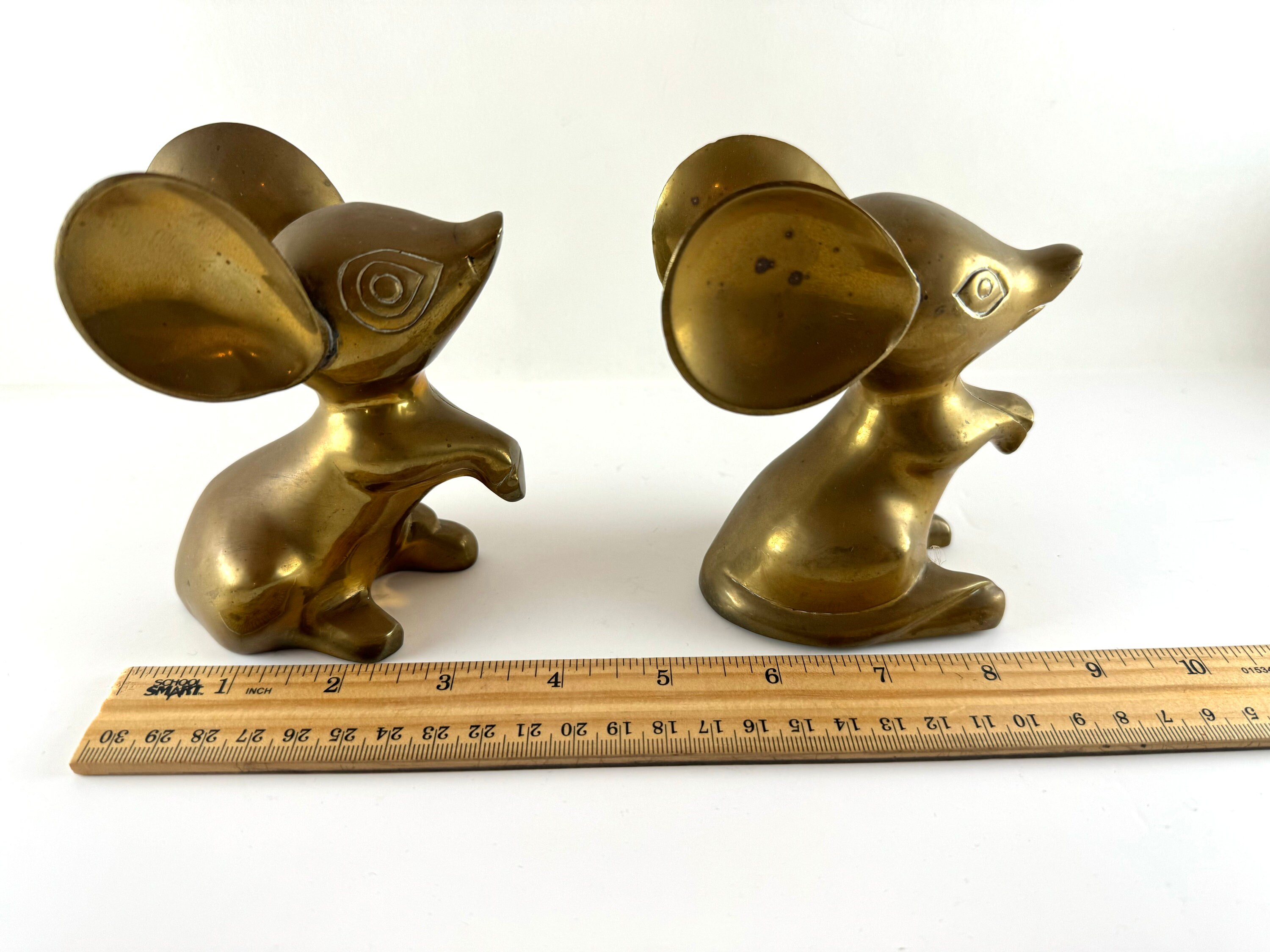 Vintage Gatco Solid Brass Mice Figurines Gatco Brass Mouse Brass