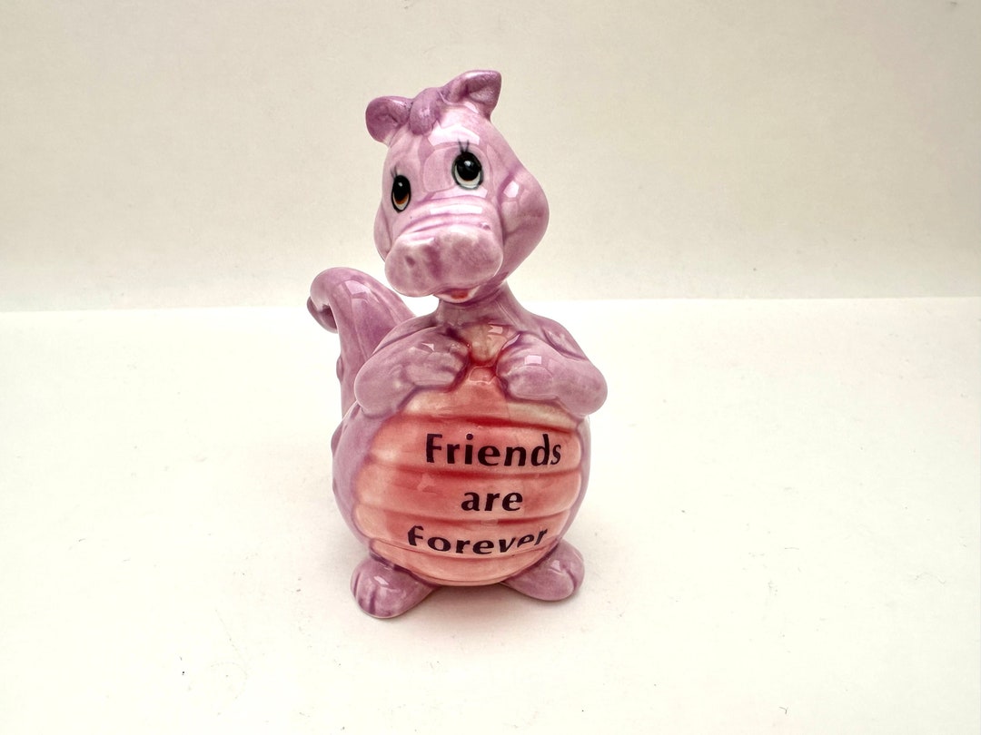 Vintage Dragon Figurine Friends Are Forever Dragon Figurine Purple Dragon Dragon Figurine Etsy