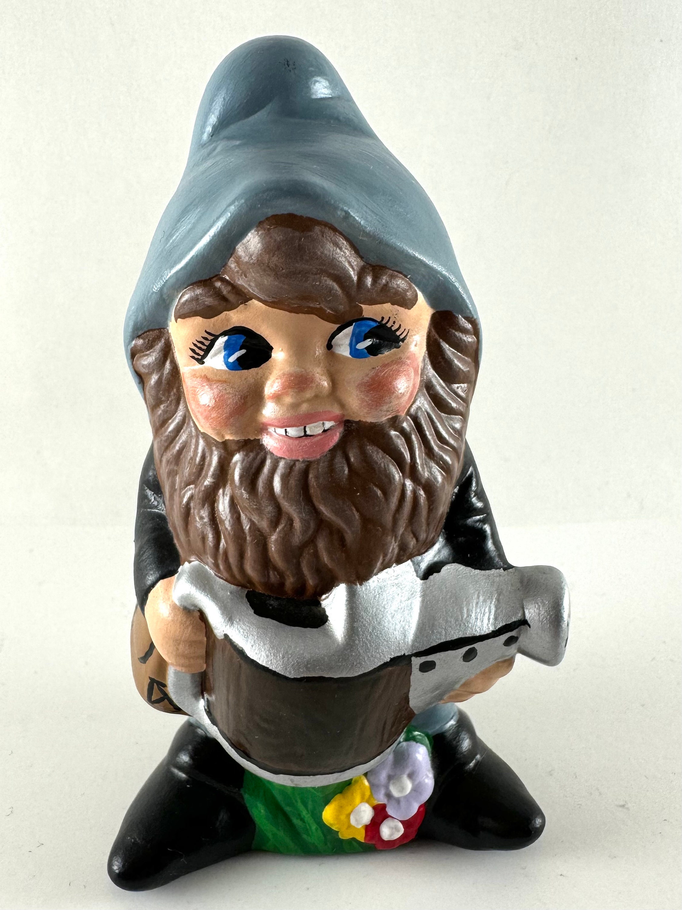 Set of 4 Vintage Gnome Figurines Vintage Hand Painted Gnome Figurines