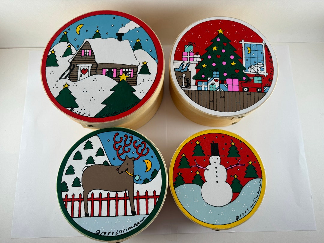 Vintage 1983 Lillian Vernon Christmas Nesting Boxes Etsy