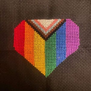 Progress Pride Flag Heart