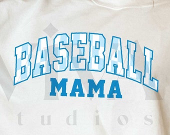 Trendy Pastell Schachbrett Baseball Mama, Sublimation PNG, Clipart, Instant Download