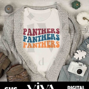 Panthers Wave SVG | Mascot svg, Panthers Fan svg, Sports svg, Team Spirit svg, Instant Download SVG File