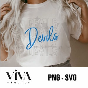 Devils Stacked & Script SVG / Devils svg, Football svg, Football Mom, Sports svg, Download Cut File