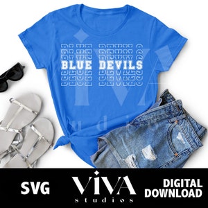 Blue Devils Echo SVG / Game Day svg, Football svg, Football Mom, It's Game Day svg, Instant Download SVG File