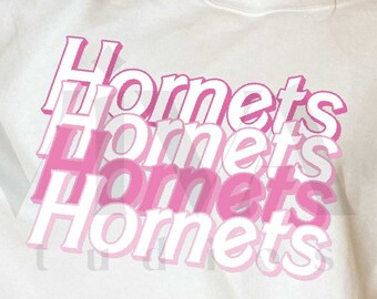 Trendy Pastel Girly Doll Hornets Mascot, Sublimation PNG, Clipart, Instant Download