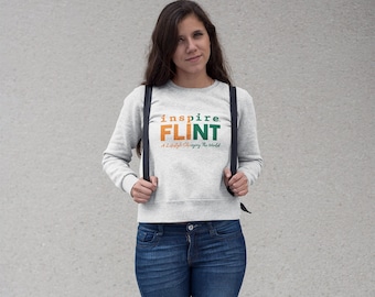 inspire Flint Grün und Orange Unisex Sweatshirt