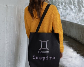 inspire Gemini Zodiac Eco Tote Bag
