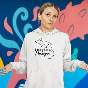 inspire Michigan (Black Lettering) Unisex Hoodie