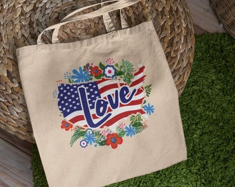Floral America Eco Tote Bag