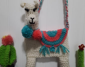 crochet llama purse