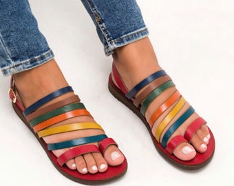 Sandales en cuir pour femmes, sandales confortables pour femmes, sandales d'été, sandales ETSY, sandales pour femmes en cuir véritable