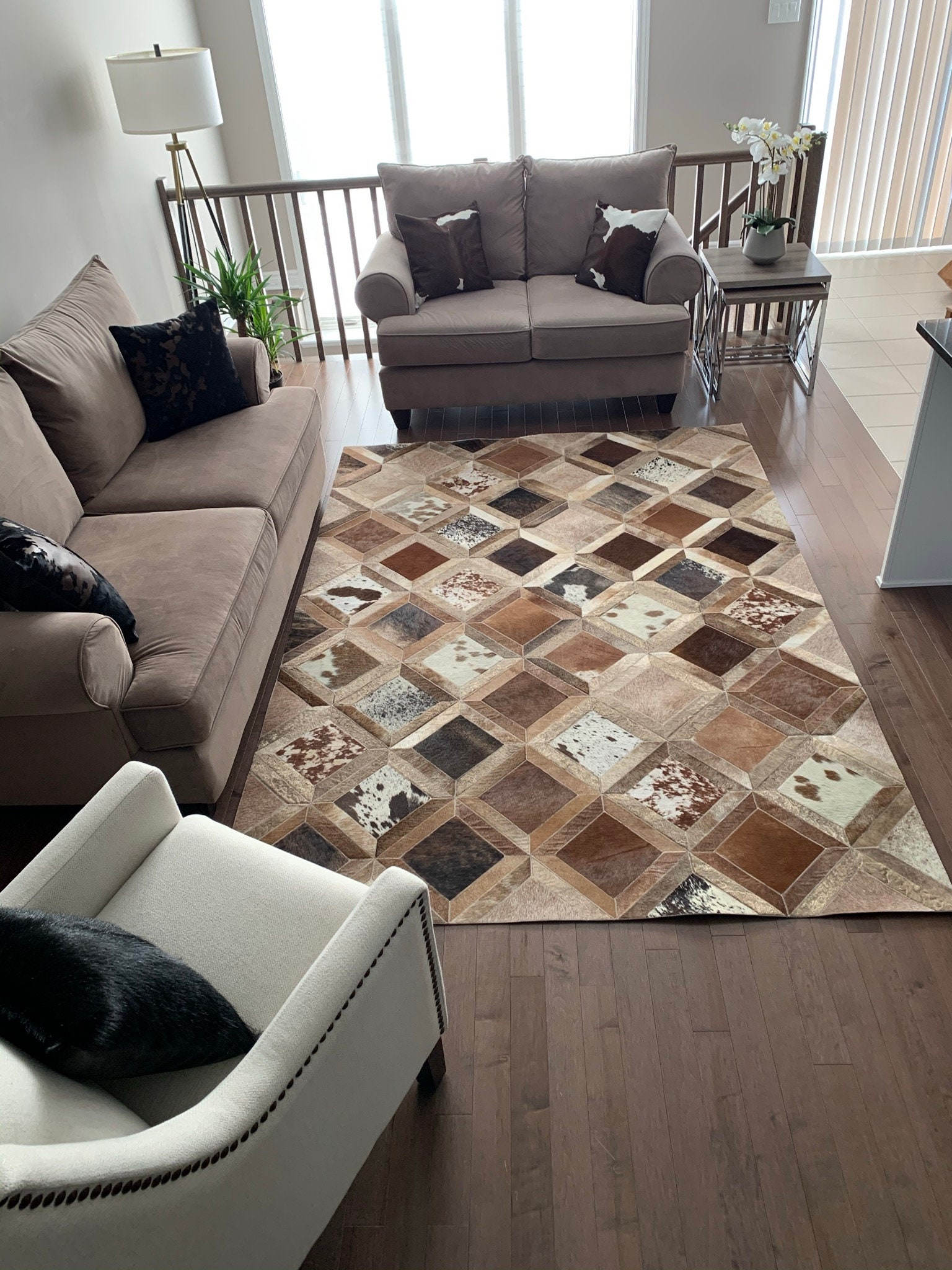 Tappeto In Finta Pelle Bovina Motivo Zebra - 100x150 Cm, Poliestere, Lavabile, Adatto Riscaldamento A Pavimento
