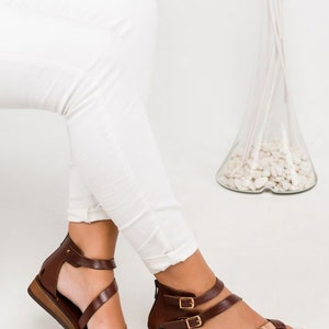 Women leather sandals, women comfortable sandals, summer sandals, ETSY sandals, Genuine Leather Women Sandals Brown