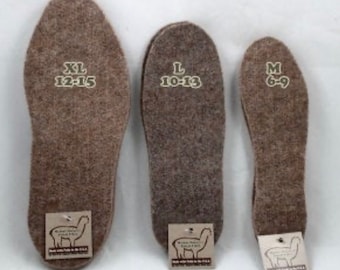 Alpaca Wool Insoles - Warm Shoe Inserts, Odor Resistant
