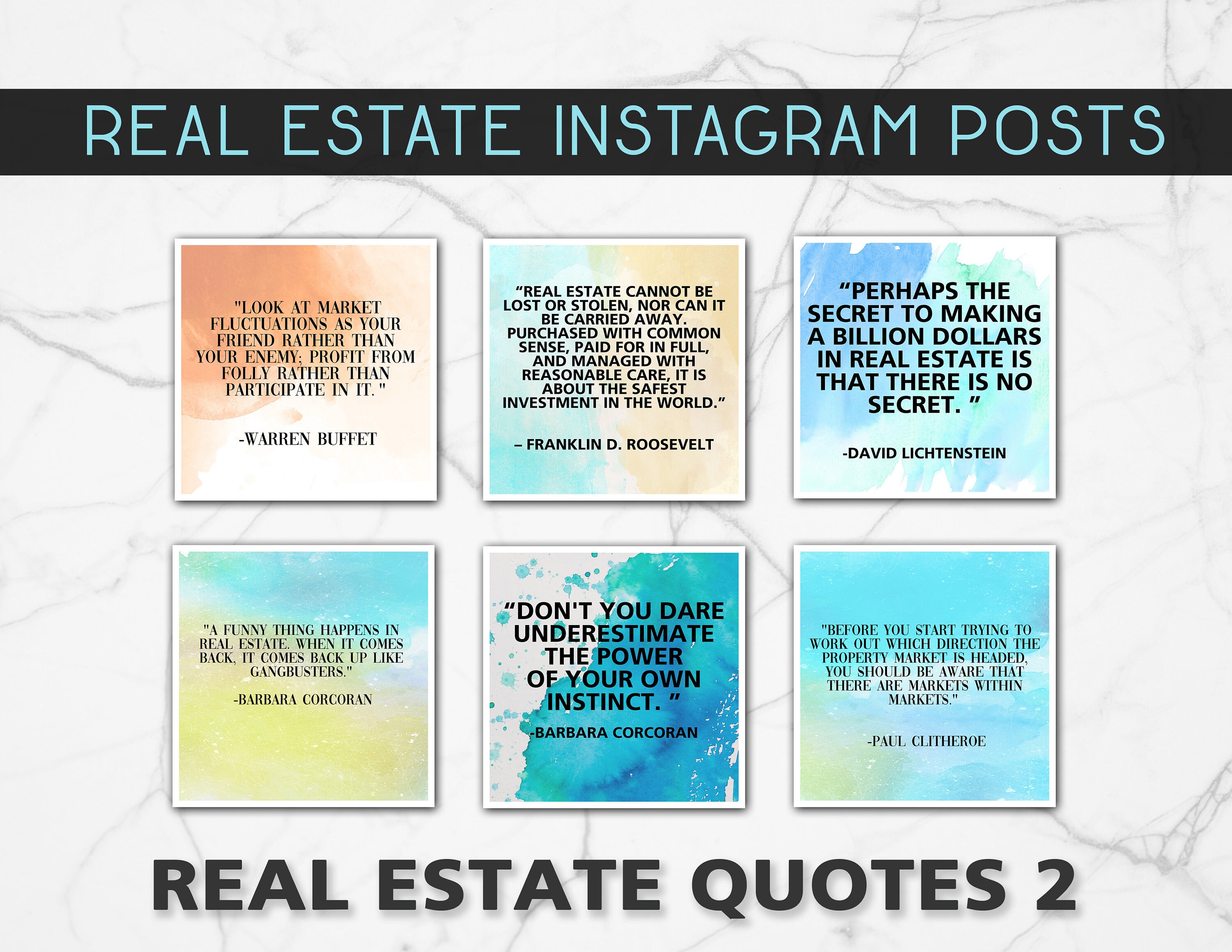 Real Estate Quotes Social Media Posts - Etsy