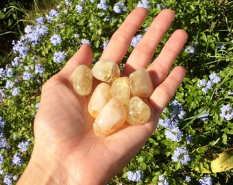 CITRINE STONE - Citrine Tumbled Stone - Healing Crystals and Gemstones - Root Chakra - Reiki Stones - Meditation - Creativity