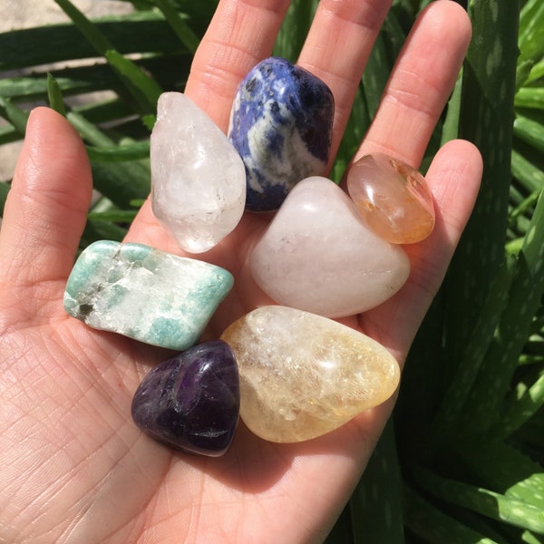 ANXIETY & DEPRESSION CRYSTALS - Tumbled Healing Crystal Set, Gift Gemstone Set, Sad, Anxious, Stress, Panic Attacks, Grief, Mental Health