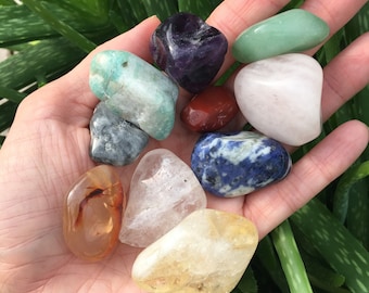 MYSTERY CRYSTAL SET - Healing Crystal Set, Gift Set, Gemstone Set, Raw Crystals, Tumbled Stones, Reiki, Positive Energy, Love, Happiness