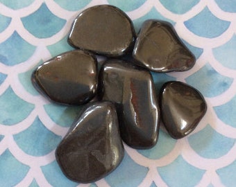 HEMATITE STONE - Hematite Tumbled Stone - Healing Crystals and Gemstones - Root Chakra - Reiki Stones - Meditation - Grounding Crystal