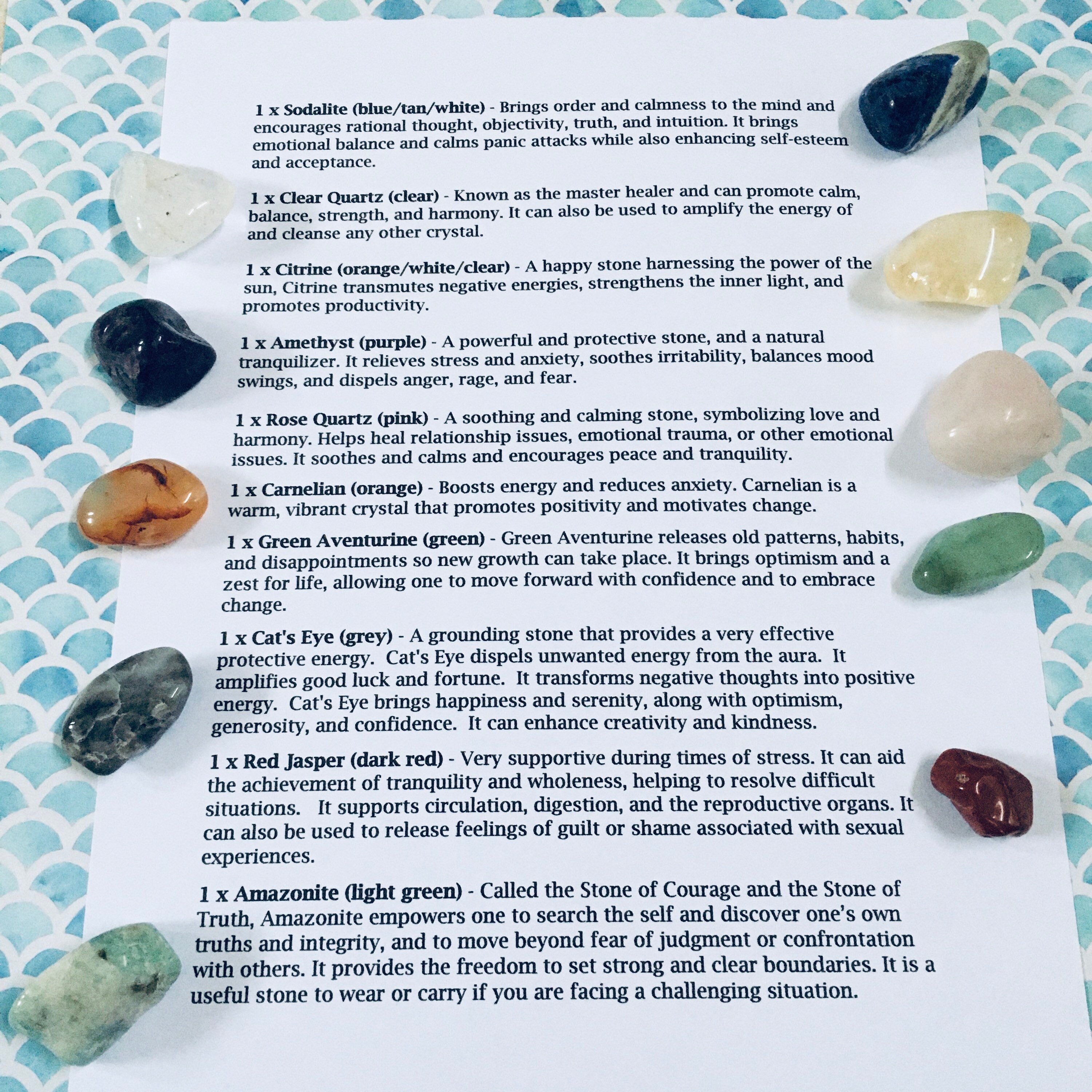 CREATE A CRYSTAL SET - Healing Crystal Set, Gift Set, Gemstone Set, Raw ...