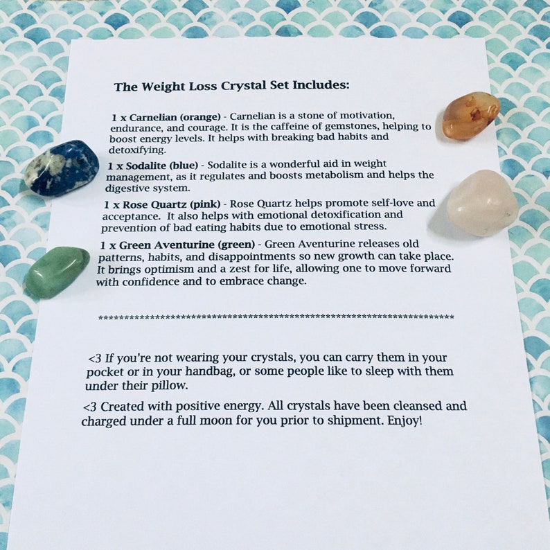 WEIGHT LOSS CRYSTAL Set Healing Crystal Set Raw Crystals and Etsy