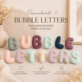 3D printed bubble letter | personalized decor | wall decor | boho nursery decor | custom ceramic name letters product logo