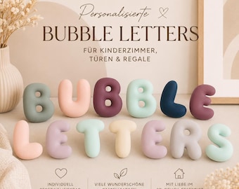 3D-geprinte bubbelletter | gepersonaliseerde decoratie | wanddecoratie | boho kinderkamerdecoratie | keramische naamletters op maat | 3D-print