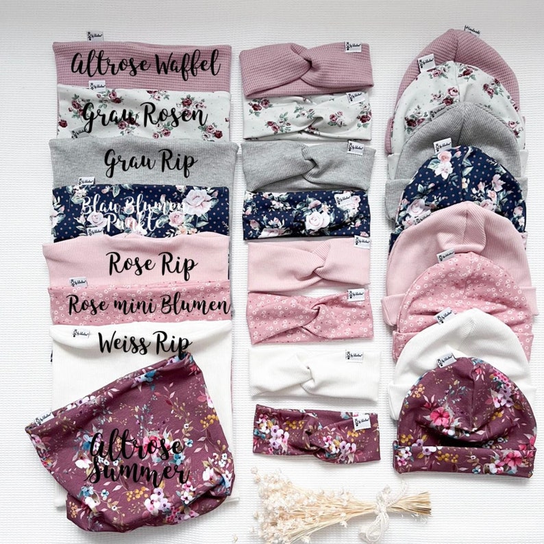 Loop Schal, Stirnband oder Beanie Mütze für Baby Kind und Mama von Sharlene Babymode Bild 1