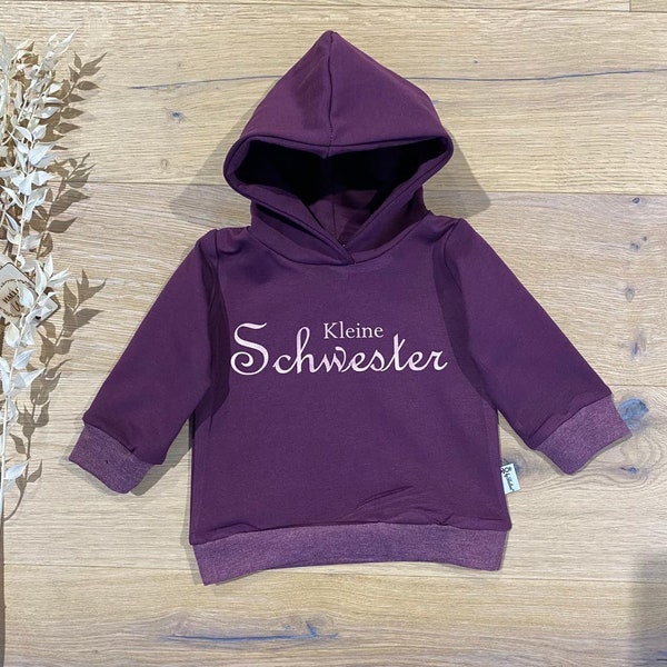 Pullover - kleine oder große Schwester - Sweater Hoody von Sharlene Babymode Handmade in Germany