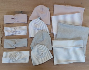 Loop Schal, Stirnband oder Beanie Mütze - für Baby Kind oder Mama von Sharlene Babymode
