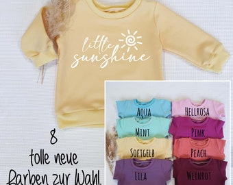 Sweater - Little Sunshine (w) - Sweater - in 8 neuen Farben wählbar - Handmade, bedruckt, Pullover, Oberteil, Sweatshirt