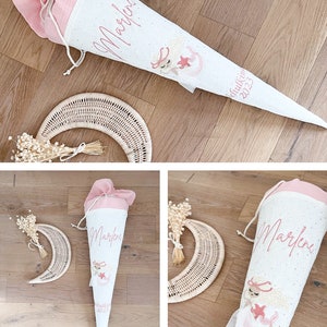 Jupe brodée fille sirène rose/3D - mousseline rose/dentelle/mousseline blanche pois dorés par Sharlene Babymode