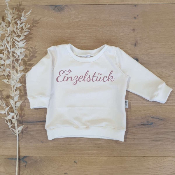 Cremeweiss (weiss) - Einzelstück (Rosegold) - Sweater - von Sharlene Babymode Handmade in Germany Baby Pullover, Oberteil, Sweatshirt