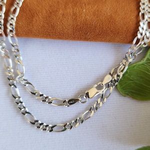 Sterlung Silver Figaro chain 45cm