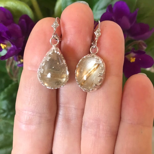 Rutile shops Quartz earrings