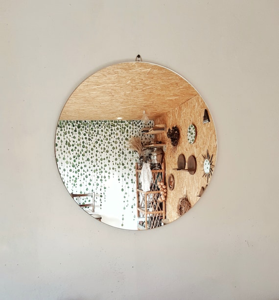 Tangkula Espejo redondo para colgar en la pared, espejo redondo de baño de  27.5 pulgadas, espejo circular con marco de metal, espejo decorativo para