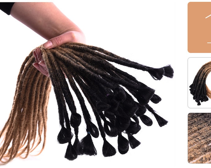 SYNTHETIC OMBRE DREADLOCK Extensions - 20"- Permanent Or Removable - Crochet Style Dreadlock Extensions