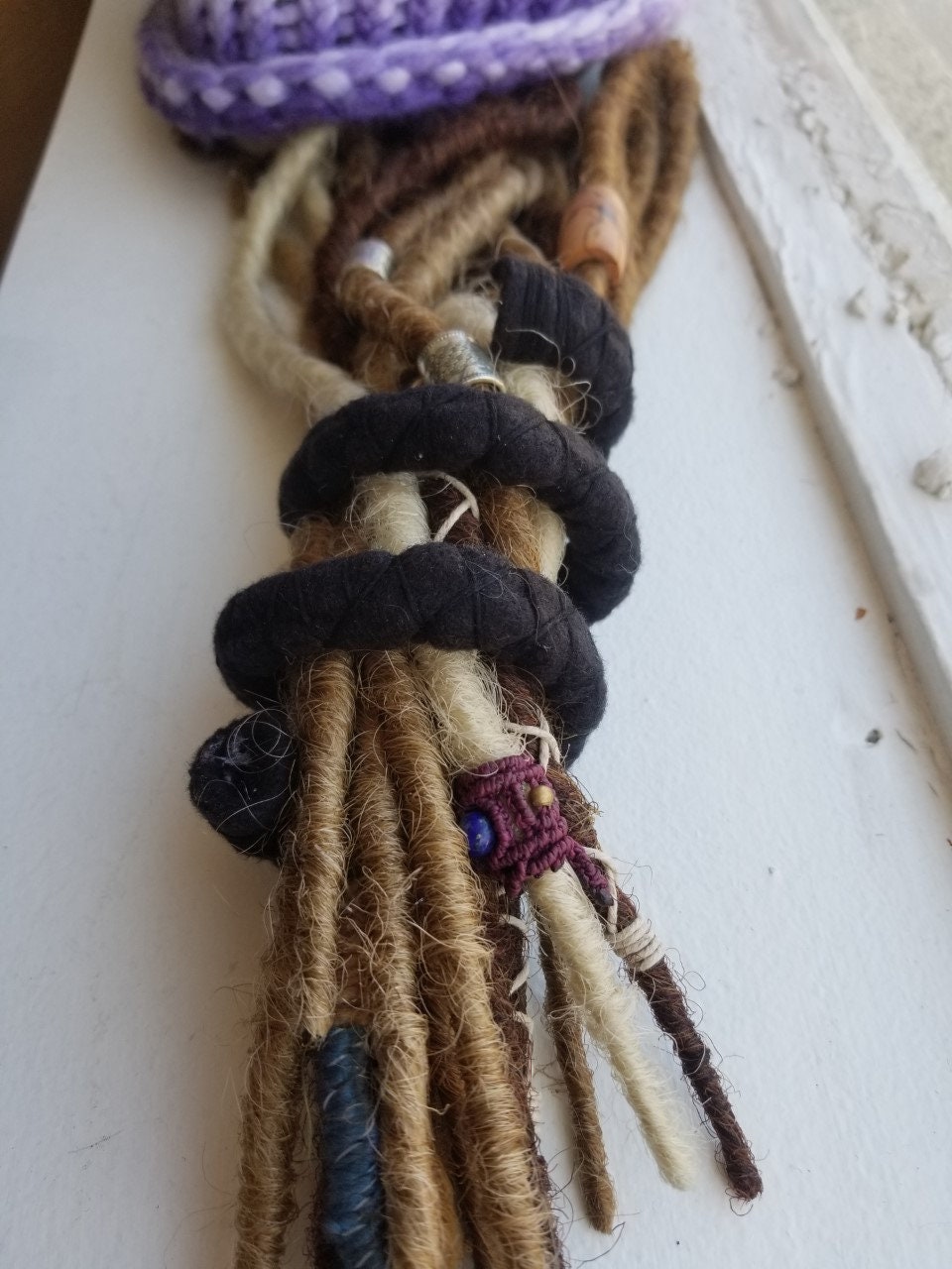 DREADLOCKS HAIR TIE Spiralocs Felted Hair Tie Wrap for Dreadlocks