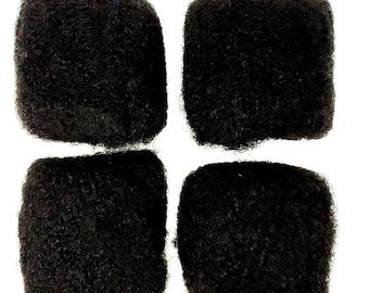 Extensiones de cabello humano afro rizado a granel – Cabello natural, rastas (4 paquetes)