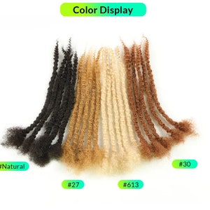 100% Afro Kinky Human Hair TEXTURED LOC EXTENSIONS - Custom Colors, Lengths & Sizes (10 pieces) 10&quot; 16&quot; 20&quot;