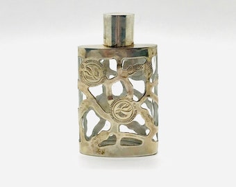 Beautiful Vintage Sterling Silver and Glass Perfume Bottle, Vintage Perfume Bottles, Vanity Accessories, Perfume Bottles, For Her, For Him