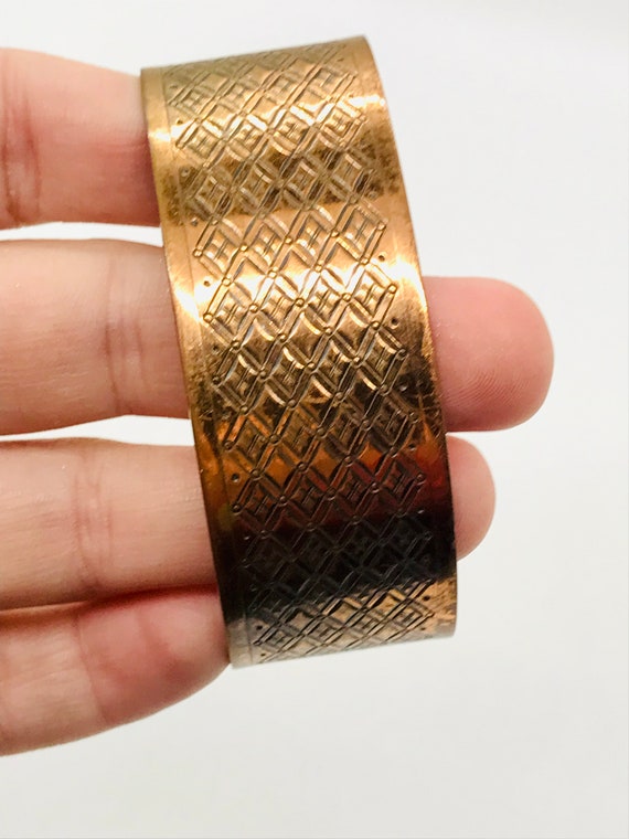 Vintage Copper Cuff Bracelet, Copper Jewelry, Vin… - image 5