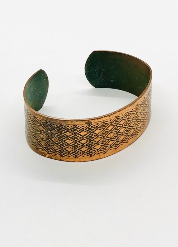 Vintage Copper Cuff Bracelet, Copper Jewelry, Vin… - image 9