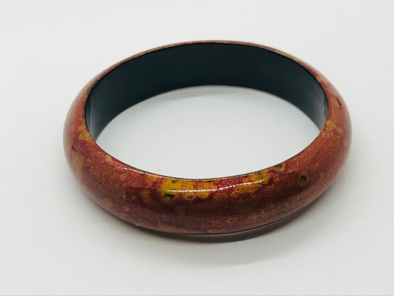 1960’s Handcrafted Kashmir Wooden Bangle Bracelet… - image 6