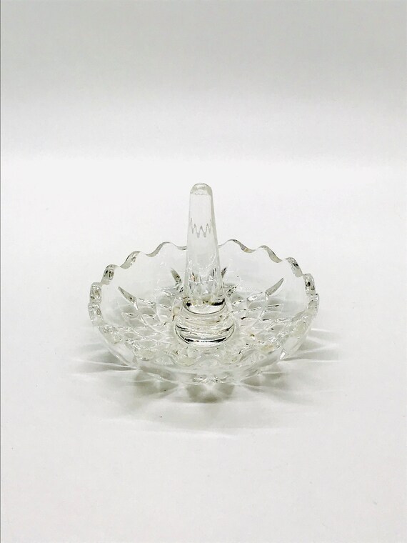 vintage ring dish proposal gift crystal ring dish engagement gift anniversary gift Elegant cut glass ring holder