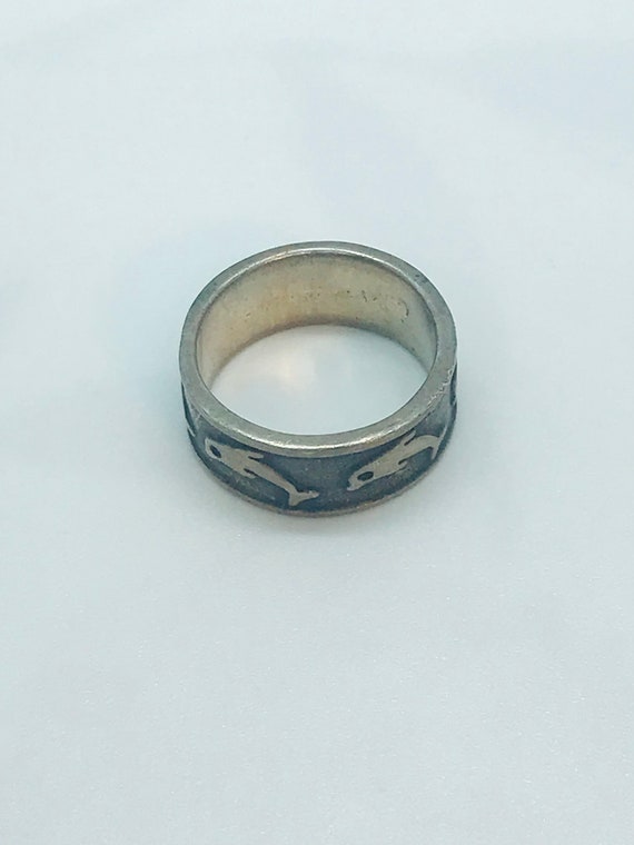 Sterling Silver Dolphin Ring, Size 7 Rings, Summe… - image 5